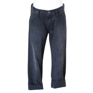 SAMPLE cropped Current Elliott black jeans w/cuffs